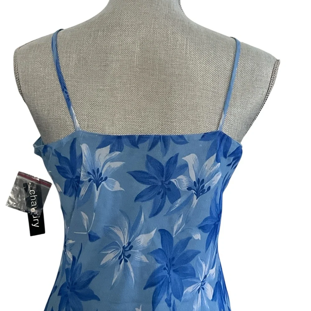 Chaundry Made in India Blue Beaded Floral Midi Dress - Picture 11 of 12